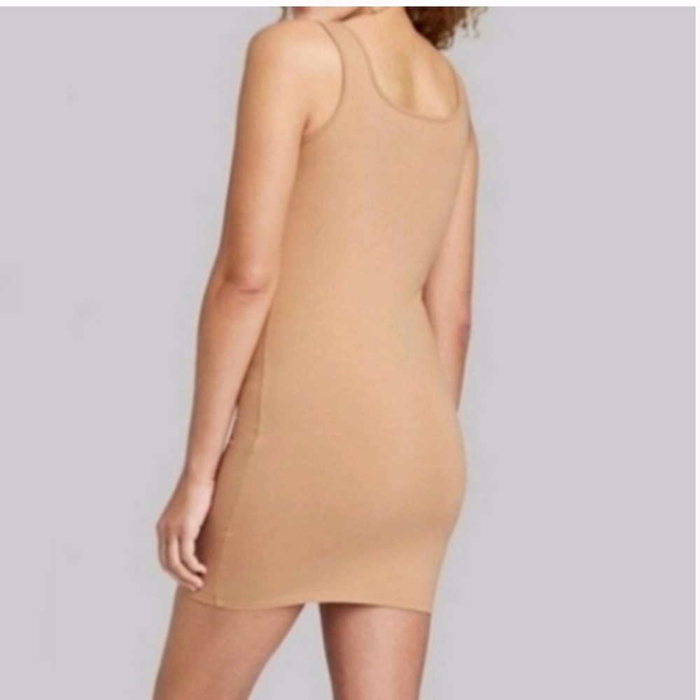Wild Fable‎ Sleeveless Seamed Mini Bodycon dress Camel Size M